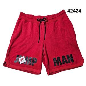 Nike Jordan Jump‎ Man Classic Fleece Shorts Logo French Terry Men's L